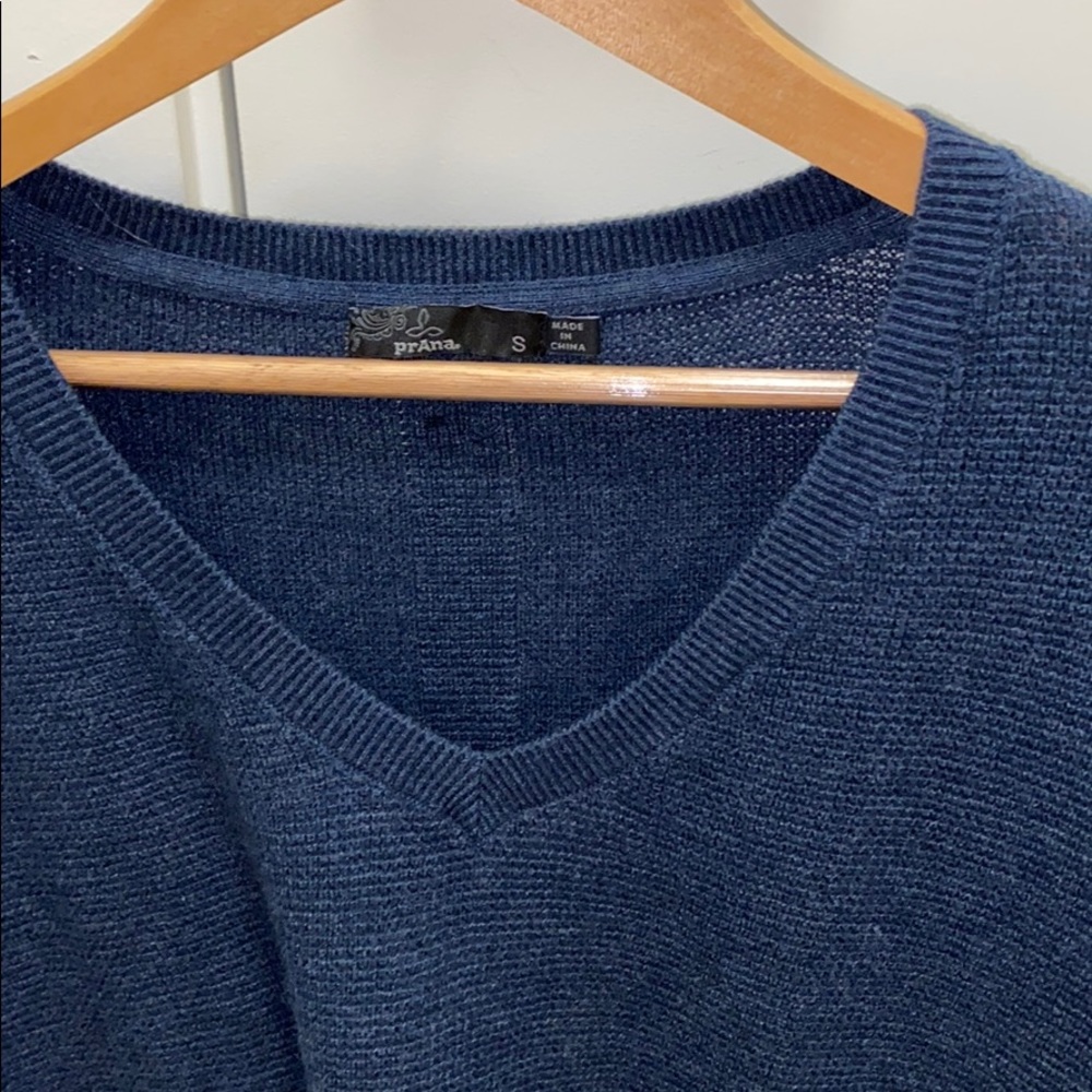 Prana navy waffle weave sweater Small - Picture 2 of 4